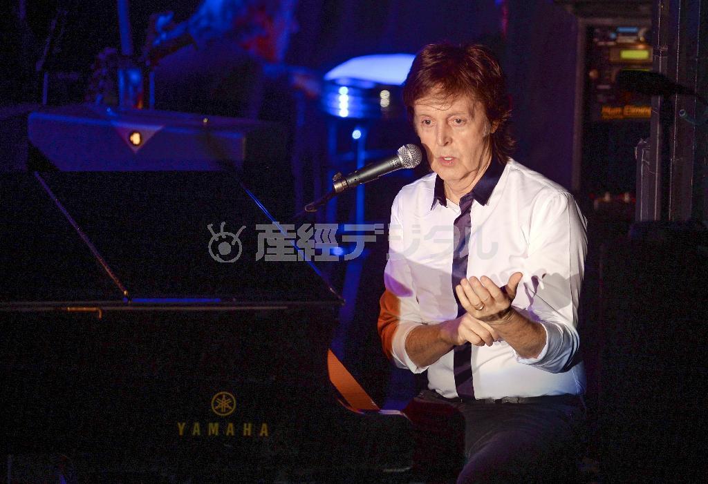 元ビートルズのポール・マッカートニーさん＝２０１５年２月１４日、米ニューヨーク（ＡＰ）