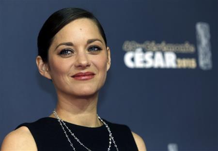 仏女優、マリオン・コティヤールさん＝２０１５年２月２０日、フランス・首都パリ（ロイター）