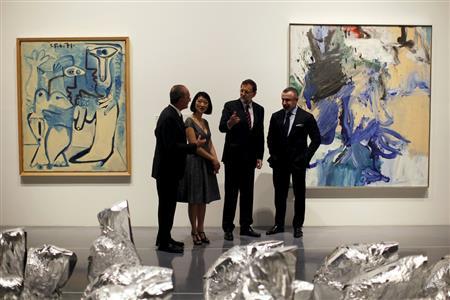 仏パリの文化施設「ポンピドゥー・センター」の別館「ザ・キューブ」＝２０１５年３月２８日、スペイン・マラガ（ロイター）