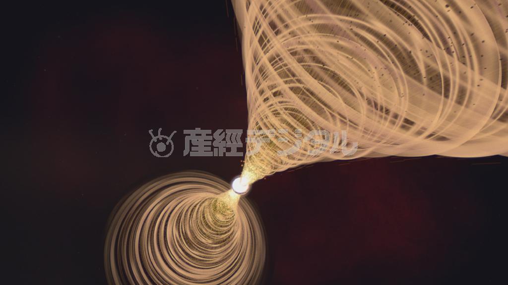 宇宙で最も恐ろしいとされているブラックホールは、太陽ほどの大きさの天体を数秒でのみ込んでしまうが、銀河の惑星や恒星にとって重要な役割を果たしているという（ディスカバリーチャンネル提供）。（Ｃ）２０１５＿Ｄｉｓｃｏｖｅｒｙ＿Ｃｏｍｍｕｎｉｃａｔｉｏｎｓ，ＬＬＣ．