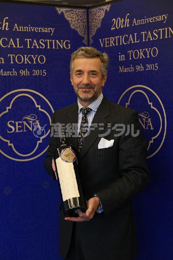 ヴィーニャ・セーニャ社のオーナー兼社長、エドゥアルド・チャドウィック氏＝２０１５年３月９日（佐野領撮影）