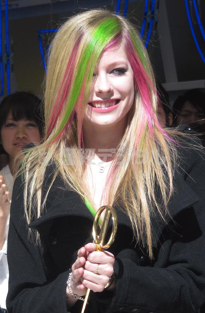 カナダの歌手、アヴリル・ラヴィーンさん＝２０１１年３月３日、東京都中央区（南澤悦子撮影）