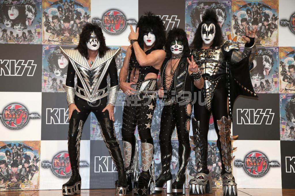 米ロックバンド「キッス」＝２０１５年２月２１日、東京都内（ＡＰ）