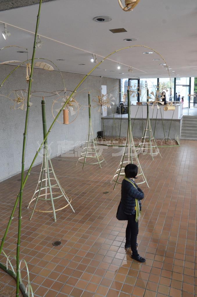 １階「Ｓｏｕｎｄ＿Ｆｏｒｅｓｔ」の竹の林＝２０１５年３月２０日、神奈川県足柄下郡箱根町（原圭介撮影）