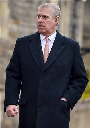 英国のアンドルー王子＝２０１５年４月５日、英国・ウィンザー（ロイター）