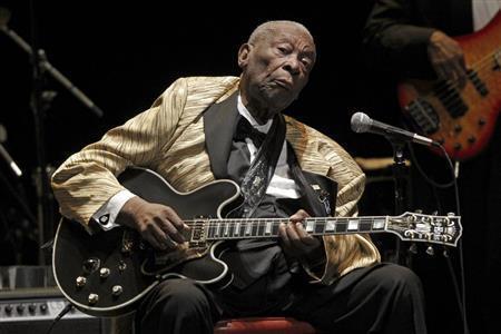 米ブルースギタリスト、Ｂ・Ｂ・キングさん＝２０１４年５月３日、米テネシー州ナッシュビル（ＡＰ）