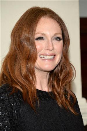 米女優、ジュリアン・ムーアさん＝２０１５年３月３１日、米ニューヨーク（ＡＰ）
