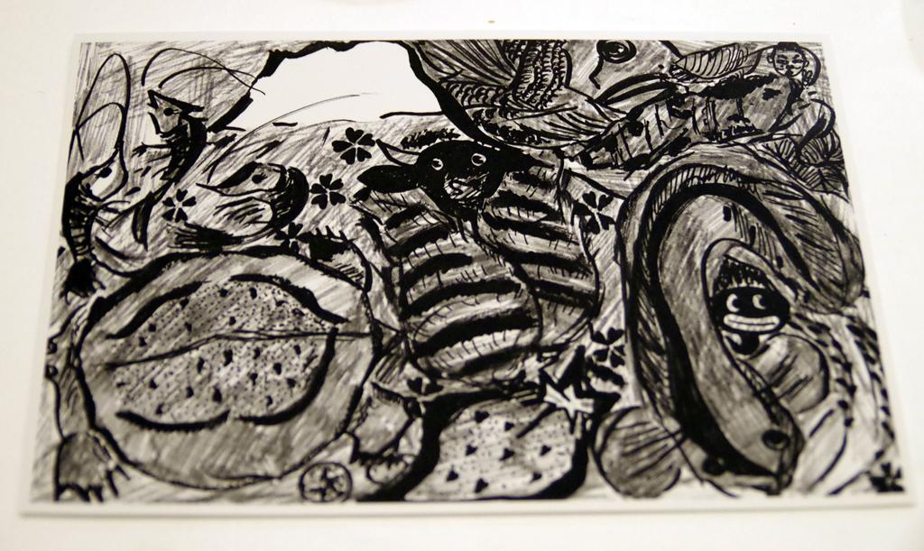 料理をイメージし、長谷川在佑氏が自ら書いたイラスト