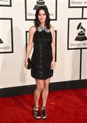 米女優、コートニー・コックスさん＝２０１５年２月８日、米カリフォルニア州ロサンゼルス（ＡＰ）