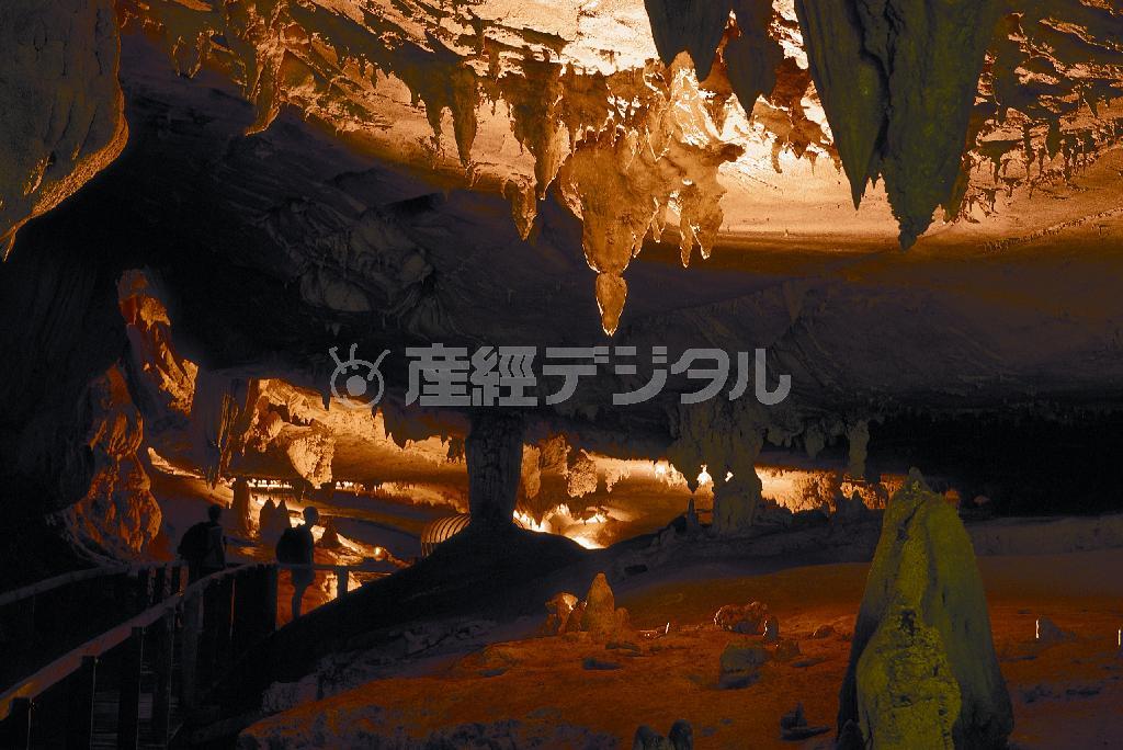 ウインド洞窟。さまざまな形の鍾乳石や石筍など自然の造形美に圧倒される＝マレーシア・サラワク州（ボルネオ島、提供写真）