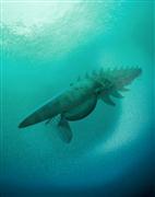 人間大の巨大ロブスター「エーギロカシス・ベンムーラ」の想像図（マリアンヌ・コリンズ氏提供、ＡＰ）