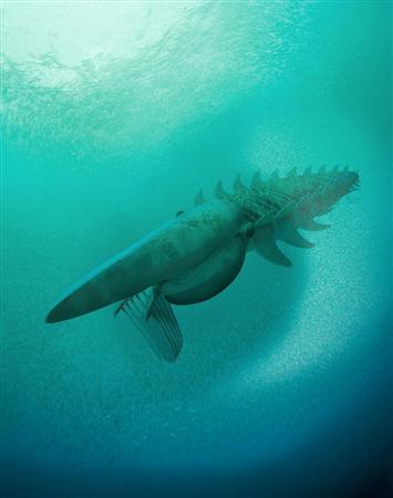 人間大の巨大ロブスター「エーギロカシス・ベンムーラ」の想像図（マリアンヌ・コリンズ氏提供、ＡＰ）