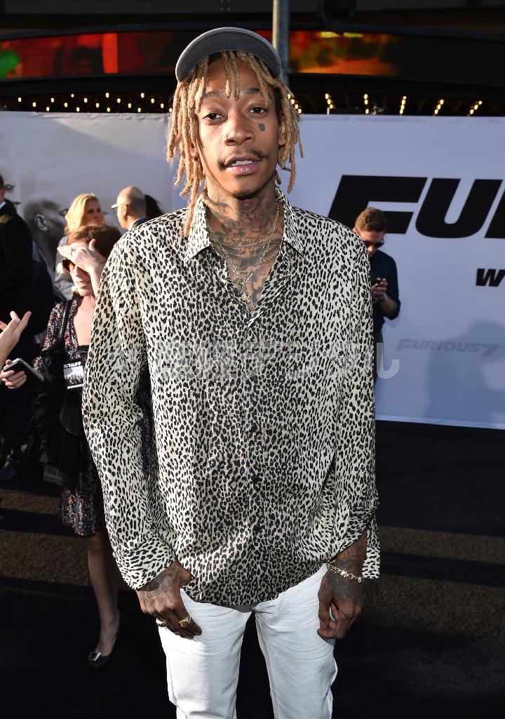 米ラップ歌手、ウィズ・カリファさん＝２０１５年４月１日、米カリフォルニア州ロサンゼルス（ＡＰ）