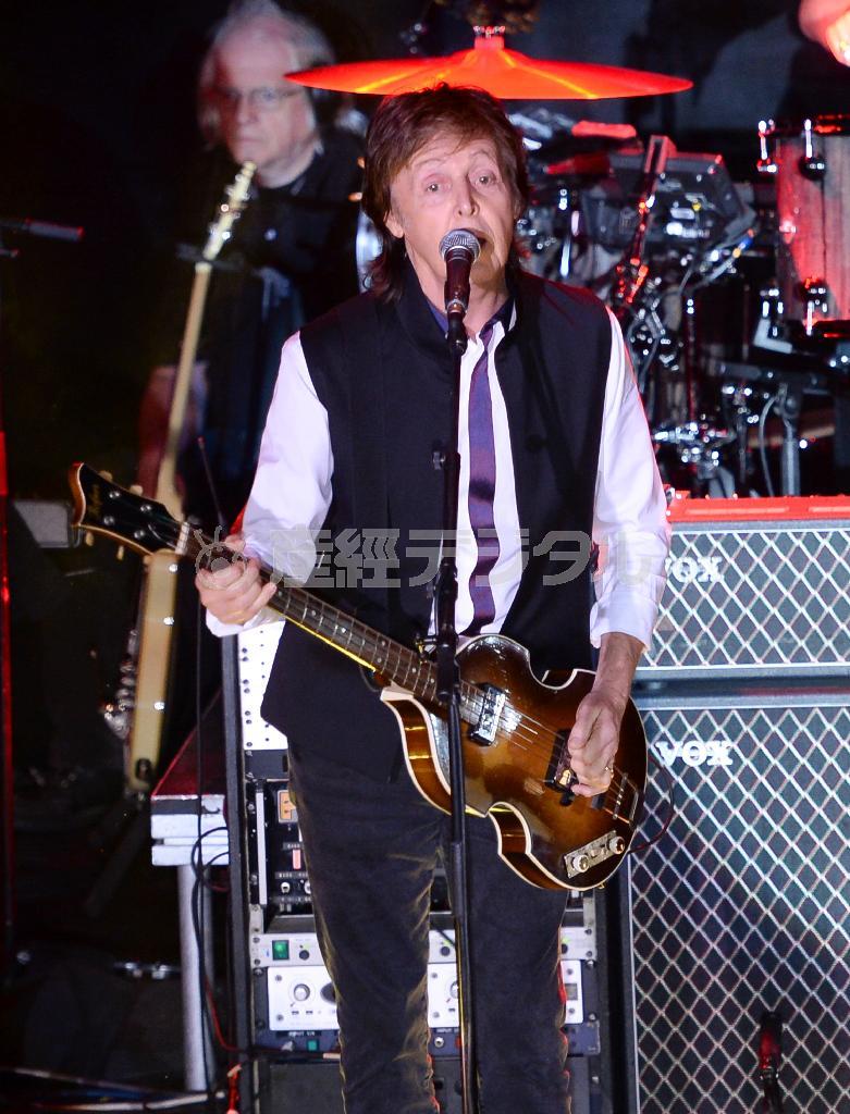 元ビートルズの英歌手、ポール・マッカートニーさん＝２０１５年２月１４日、米ニューヨーク（ＡＰ）