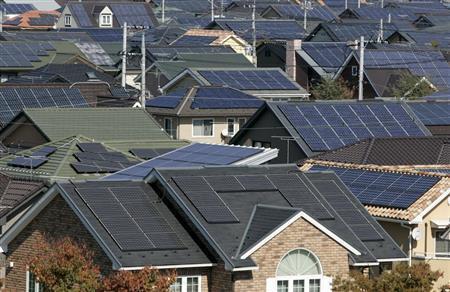 太陽光発電など再生可能エネルギーの拙速な拡大は、国民や企業の負担増にもつながる＝２００８年１０月２８日、東京都内（ロイター）