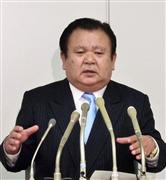 記者会見する喜代村の木村清社長＝２９日、東京・築地
