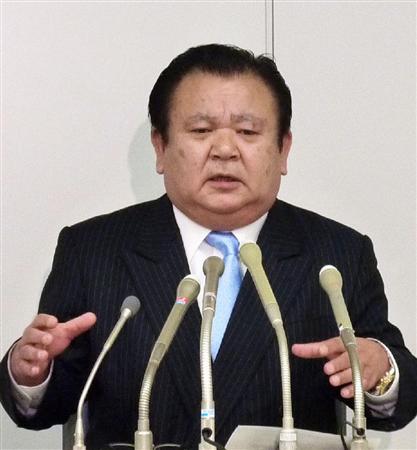 記者会見する喜代村の木村清社長＝２９日、東京・築地