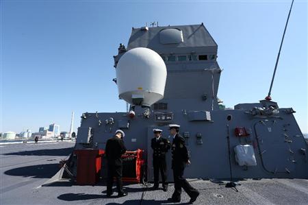 海上自衛隊の最大艦となるヘリコプター搭載型護衛艦「いずも」が引き渡された＝３月２５日午前、神奈川県横浜市（小野淳一撮影）