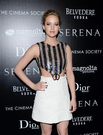 米女優のジェニファー・ローレンスさん＝２０１５年３月２１日、米ニューヨーク（ＡＰ）