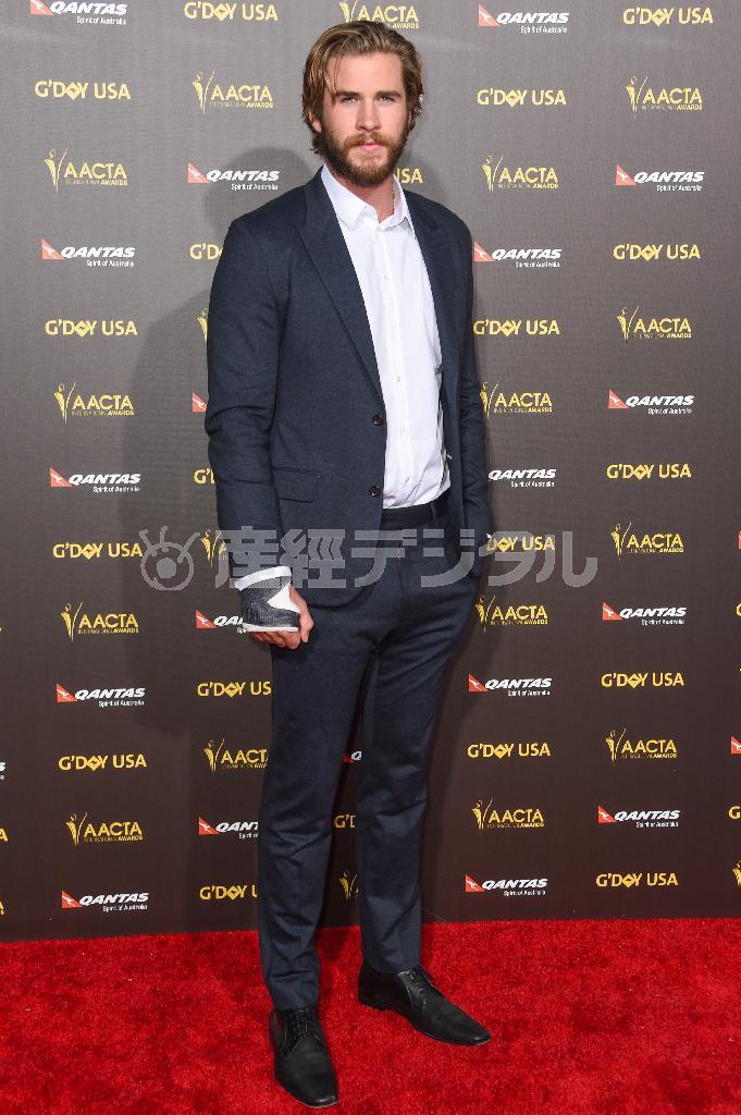 俳優のリアム・ヘムズワースさん＝２０１５年１月３１日、米カリフォルニア州ロサンゼルス（ＡＰ）