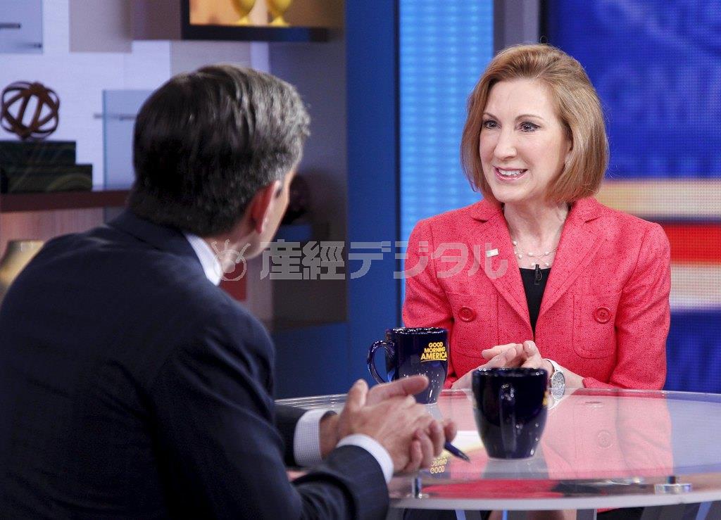 ２００５年までコンピューター大手ヒューレット・パッカード（ＨＰ）の最高経営責任者（ＣＥＯ）を務めたカーリー・フィオリーナ氏＝２０１５年５月４日、米ニューヨーク（ロイター）