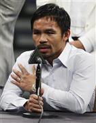 フィリピンのマニー・パッキャオ選手＝２０１５年５月２日、米ネバダ州ラスベガス（ＡＰ）