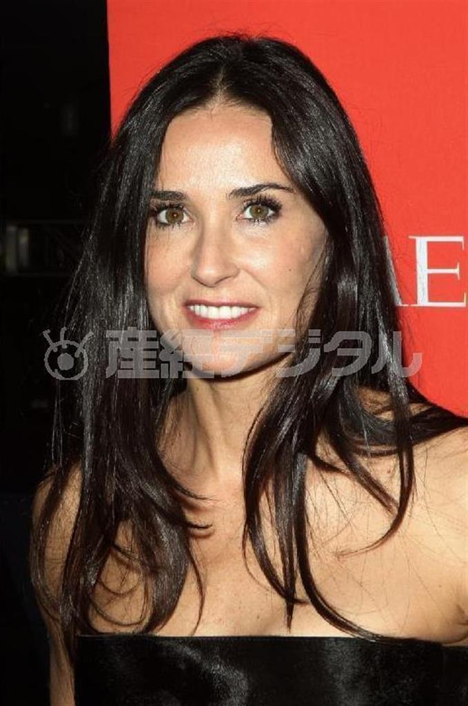 米女優のデミ・ムーアさん＝２０１０年７月５日、東京都内（ＵＰＩ＝共同）