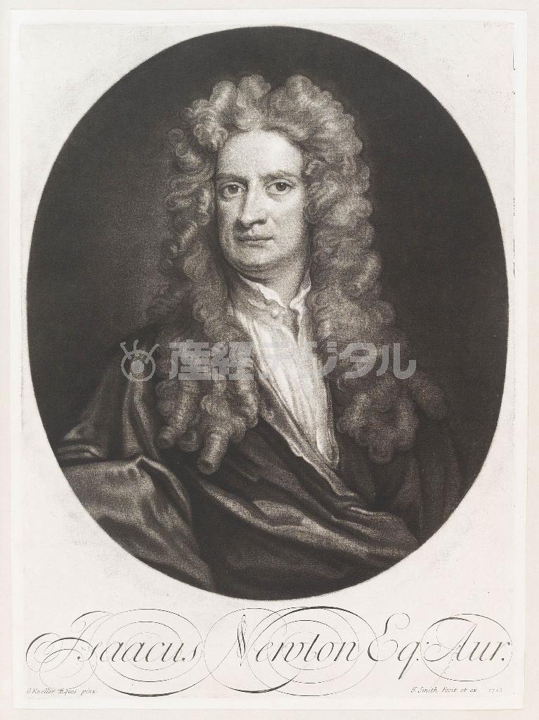 １７１２年に出版されたアイザック・ニュートン（１６４３～１７２７年）の肖像画（英ナショナル・ポートレート・ギャラリー所蔵）