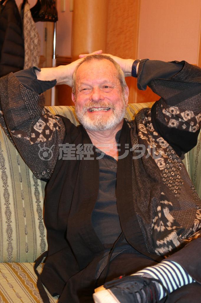 「便利になり過ぎてもだめなことがある」と語るテリー・ギリアム監督＝２０１５年３月２７日、東京都渋谷区（高橋天地撮影）