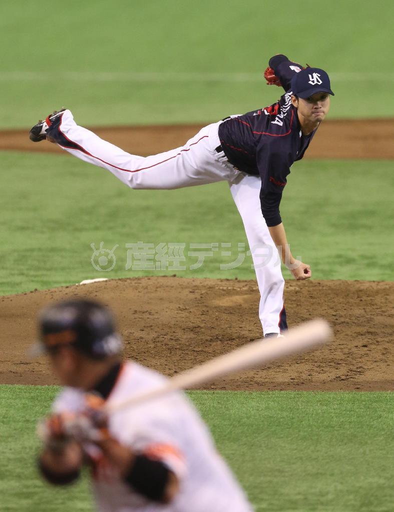 チームの危機を救ったヤクルト先発・石山泰稚（たいち）投手＝２０１５年５月１７日、東京都文京区・東京ドーム（中鉢久美子撮影）