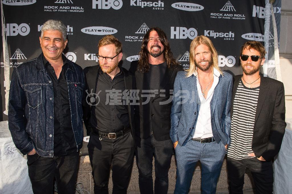 米ロックバンド「フー・ファイターズ」＝２０１５年４月１８日、米オハイオ州クリーブランド（ＡＰ）