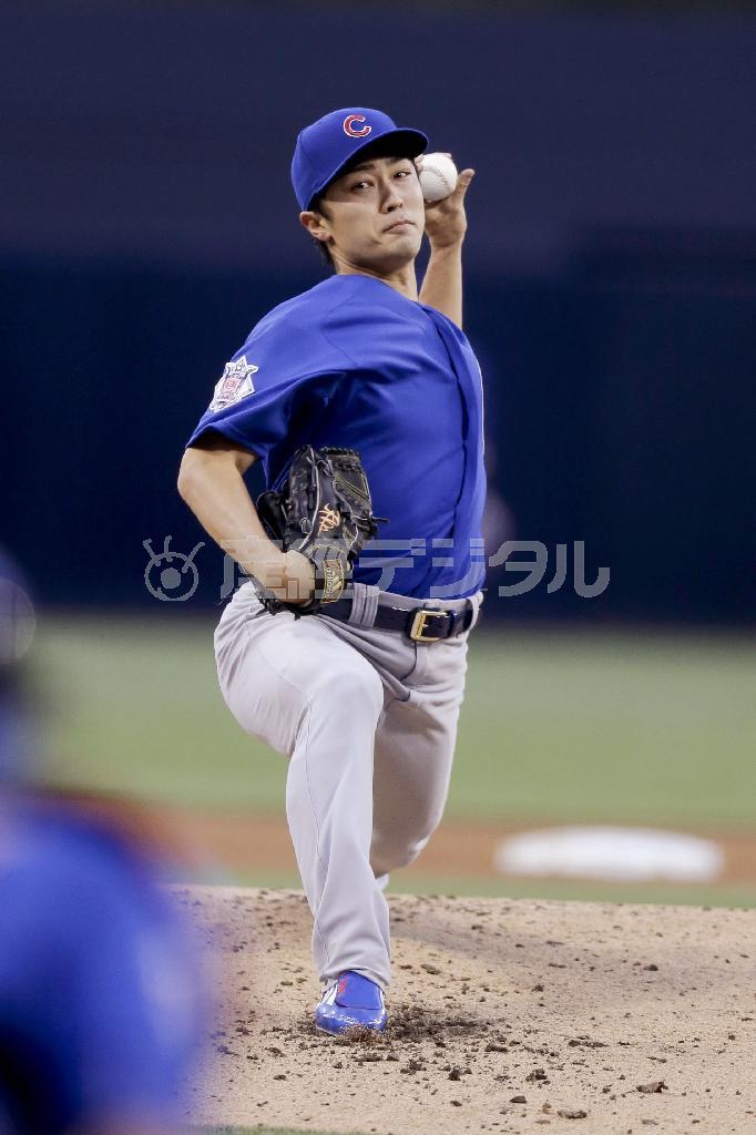 パドレス戦で今季初先発したカブスの和田毅（つよし）＝２０１５年５月２０日、米カリフォルニア州サンディエゴ（ＡＰ）