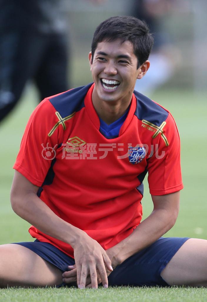 Ｊ１、ＦＣ東京の日本代表ＦＷ武藤嘉紀（よしのり）＝２０１５年５月２１日、東京都小平市（大橋純人撮影）