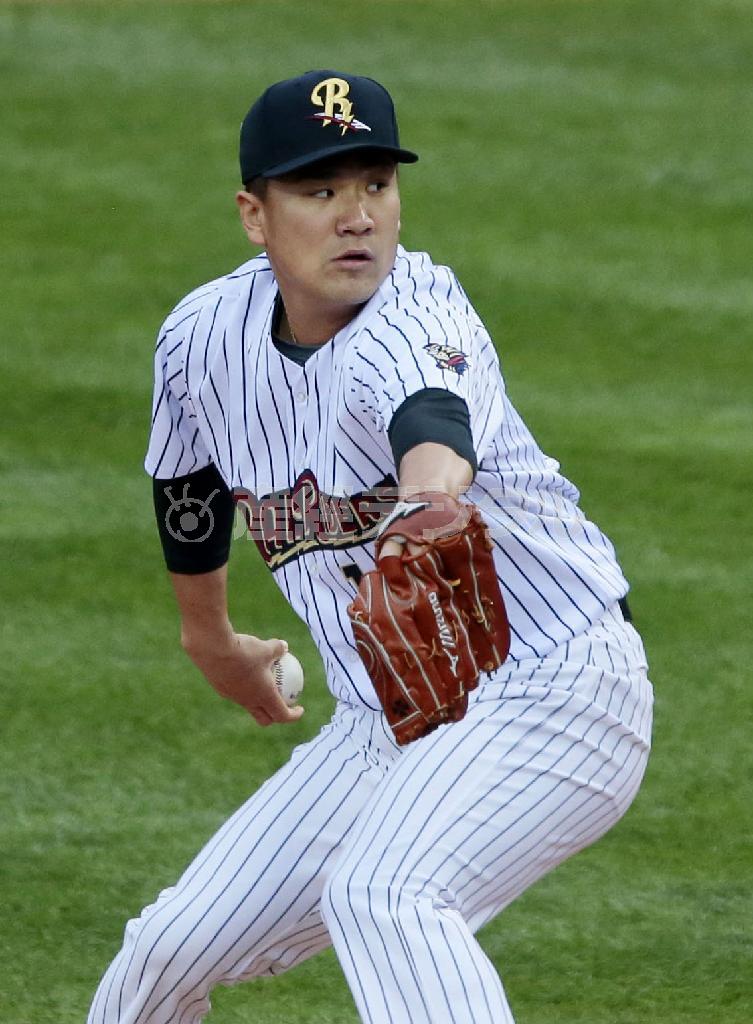 マイナー３Ａスクラントンの一員としてリハビリ登板し、３回を２安打無失点のヤンキース・田中将大（まさひろ）＝２０１５年５月２１日、米ペンシルベニア州スクラントン（共同）