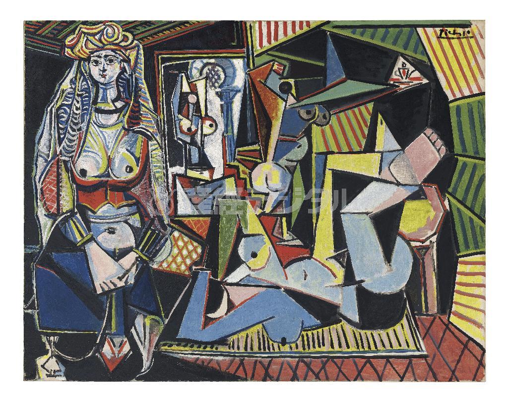 パブロ・ピカソの油絵「アルジェの女たち」（１９５５年、ＡＰ）
