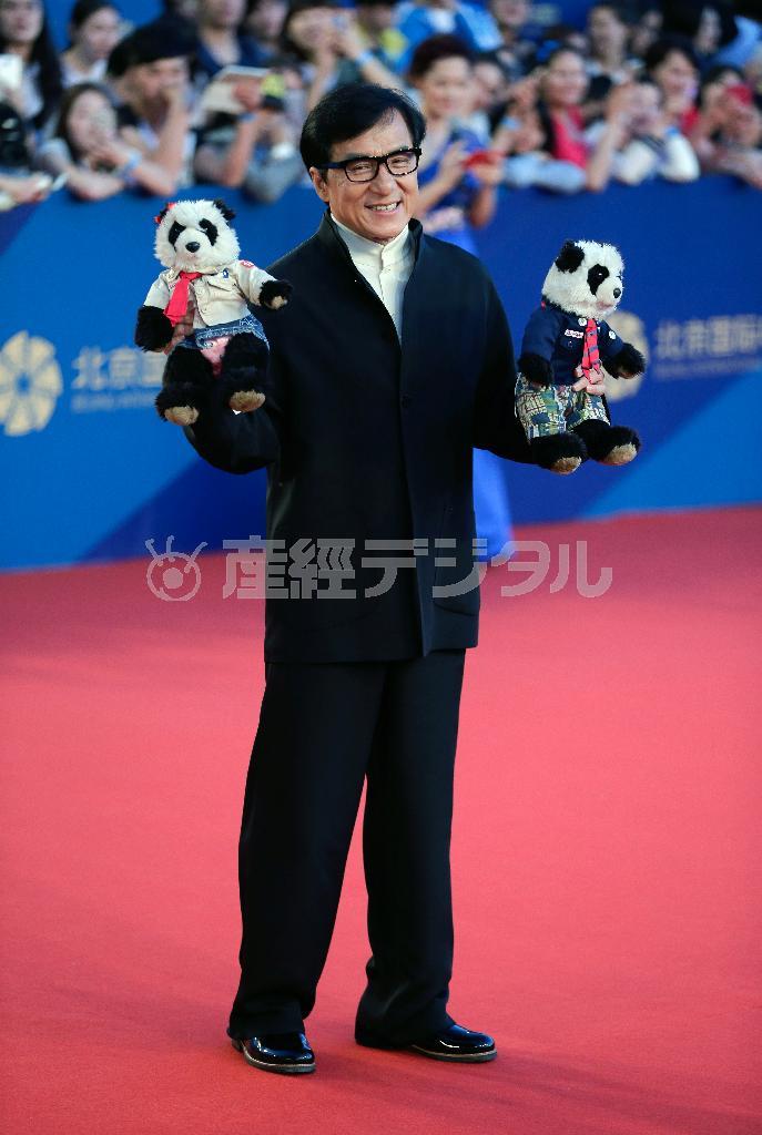 香港のアクションスター、ジャッキー・チェン（成龍）さん＝２０１５年４月２３日、中国・首都北京市（ＡＰ）