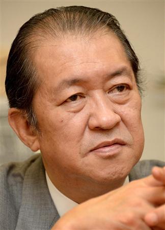 鳩山邦夫氏（酒巻俊介撮影）