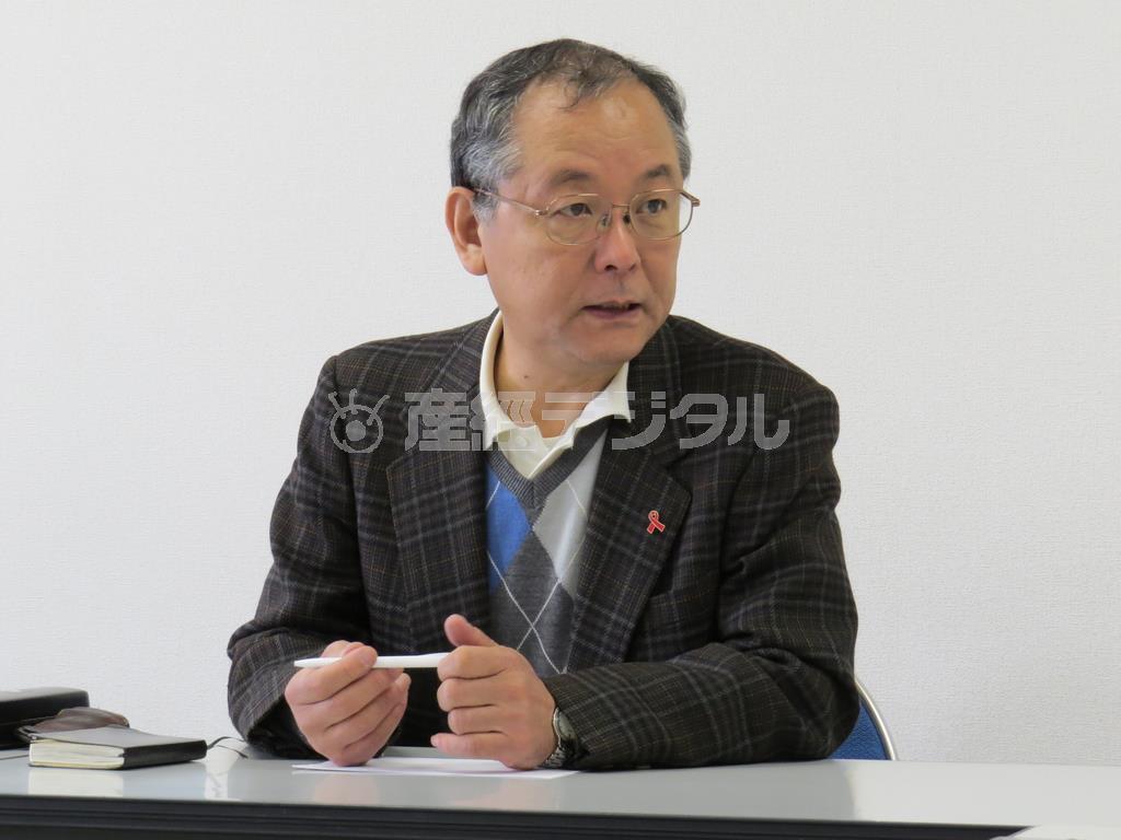 関西大学社会学部、石元清英教授＝２０１４（平成２６）年１１月２０日（関西大学社会学部、有志学生記者撮影）