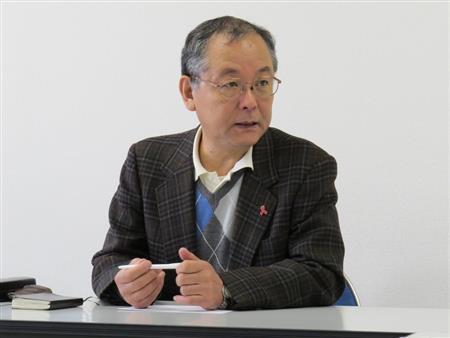 関西大学社会学部、石元清英教授＝２０１４（平成２６）年１１月２０日（関西大学社会学部、有志学生記者撮影）