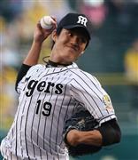 １３１球を投げ抜いた阪神の先発、藤浪晋太郎＝２０１５年５月２７日、兵庫県西宮市・甲子園球場（安部光翁撮影）