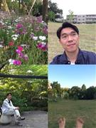 公園で、素足になってエネルギーチャージ！（柳家花緑さん提供）