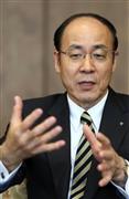 インタビューに応じる第一生命保険の渡辺光一郎社長＝東京都千代田区