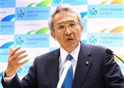 記者会見する東京海上ホールディングスの永野毅（つよし）社長＝２０１５年６月１０日午後、東京都千代田区（共同）