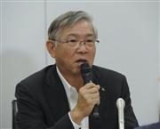 日本造船工業会の会長に就任した川崎重工業の村山滋社長＝１６日、東京都港区