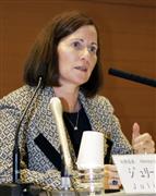 麻薬密輸容疑で逮捕された、トヨタ常務役員のジュリー・ハンプ容疑者＝４月３日、名古屋市