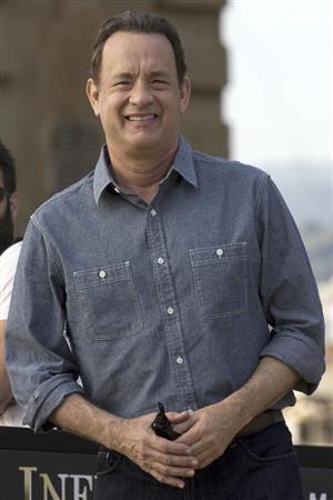 米俳優、トム・ハンクスさん＝２０１５年５月１１日、イタリア・トスカーナ州フィレンツェ（ＡＰ）