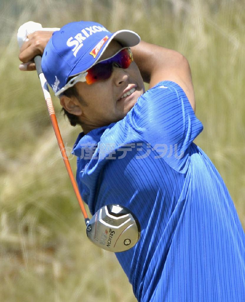 第３ラウンド、通算３オーバーの松山英樹＝２０１５年６月２０日、米ワシントン州チェンバーズベイ（共同）