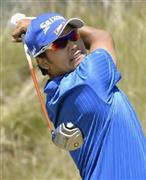 第３ラウンド、通算３オーバーの松山英樹＝２０１５年６月２０日、米ワシントン州チェンバーズベイ（共同）