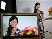 パナソニックの最新「タフパッド４Ｋ」シリーズの「ＦＺ－Ｙ１ＣＨ」に映し出された撮影画像＝２３日、東京都千代田区（小林健一撮影）