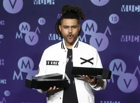 カナダのＲ＆Ｂ歌手、ザ・ウイークエンドさん＝２０１５年６月２２日、カナダ・オンタリオ州トロント（ロイター）